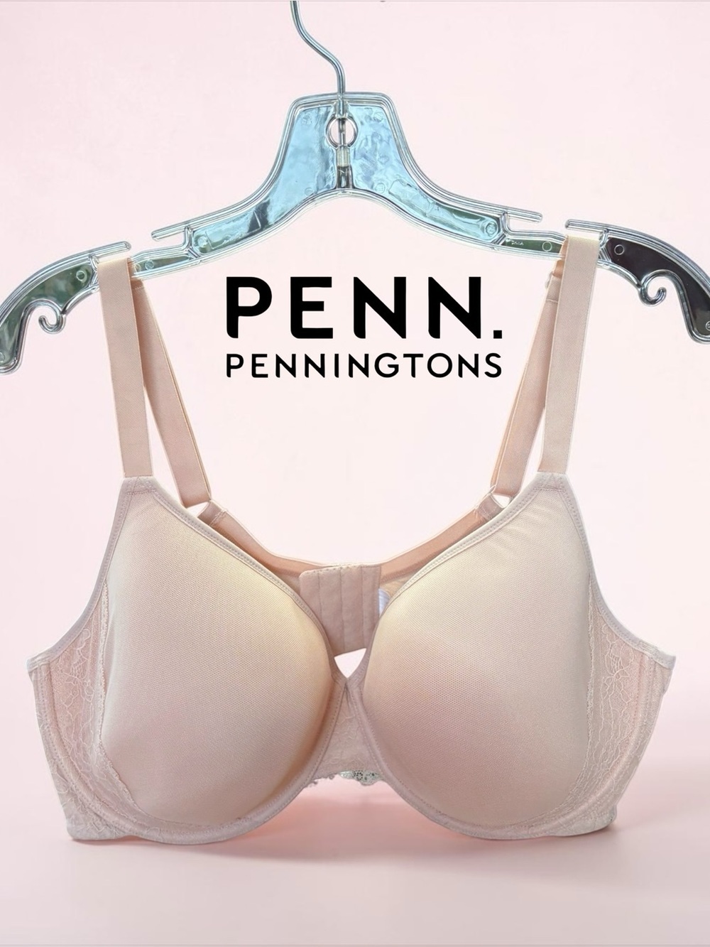 Déesse by Penningtons, 44DD Nude Full Coverage Bra Lace Underwire Plus Size